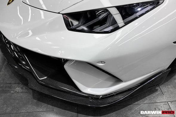 Darwinpro 2015-2020 Lamborghini Huracan LP610/LP580 BKSS Style Partial Carbon Front Bumper w/ Lip