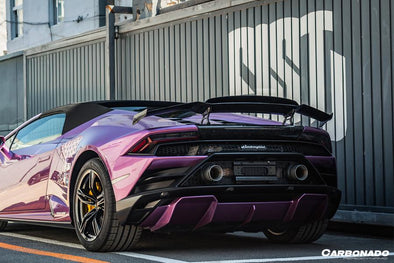 Carbonado 2015-2020 Lamborghini Huracan LP610/LP580 MD Style Carbon Fiber Trunk Spoiler w/ Base