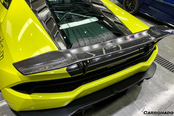 Carbonado 2015-2020 Lamborghini Huracan LP610/LP580 DC Style Carbon Fiber Trunk Spoiler w/ Base