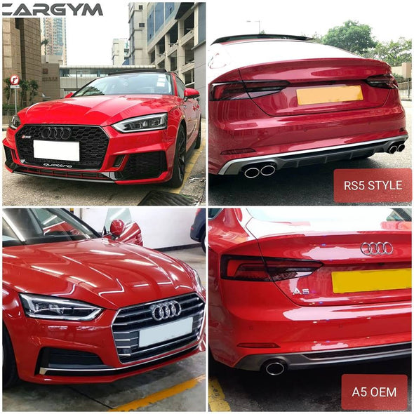 Audi A5 S5 2018+ RS5 Style Rear Diffuser w/ Exhaust Tips