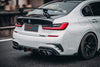 TAKD CARBON Dry Carbon Fiber Rear Bumper Canards for BMW 3 Series G20 2019+