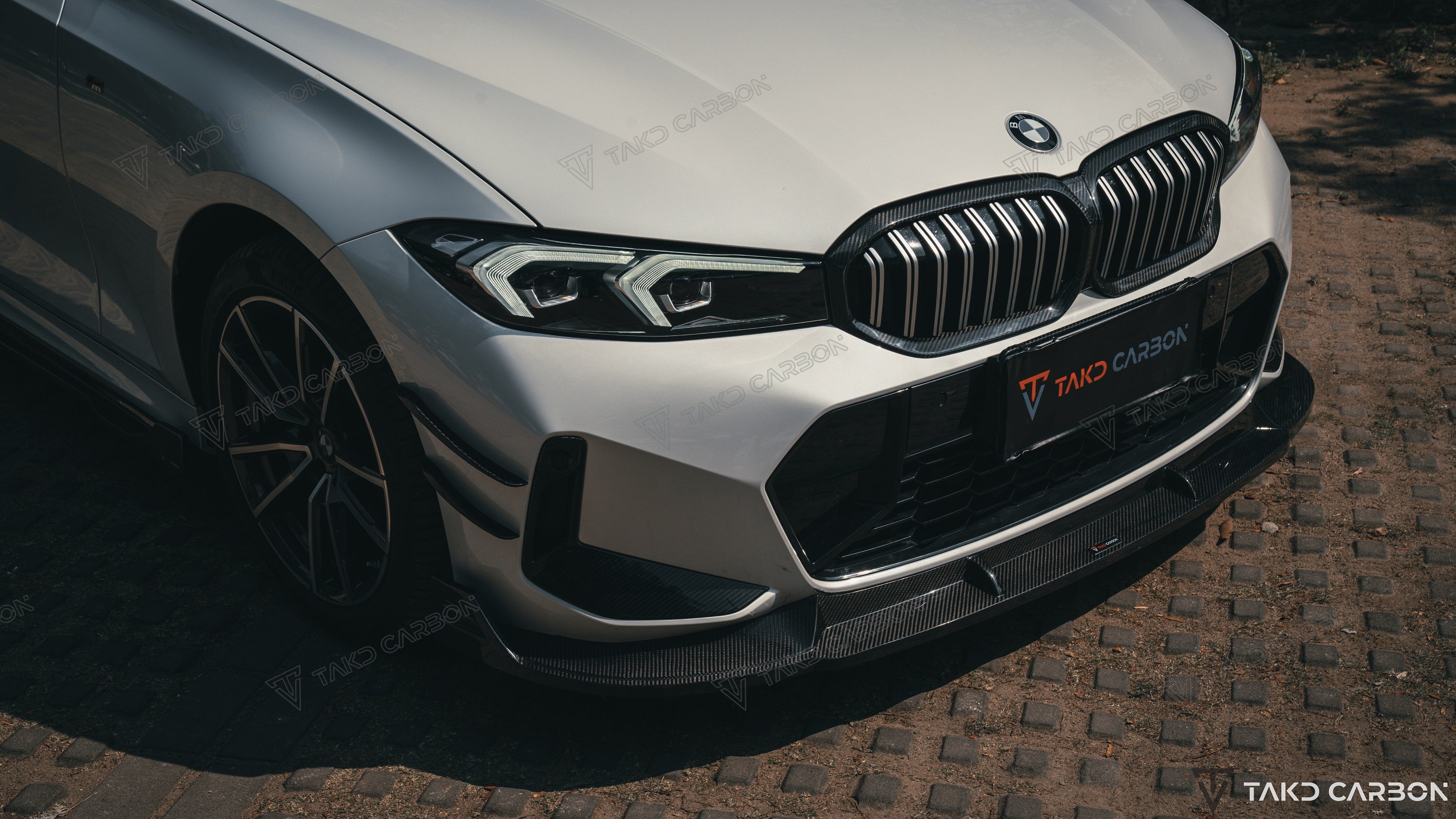 TAKD CARBON Dry Carbon Fiber Front Bumper Canard for 2023+ BMW 3-Serie –  CarGym