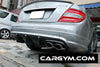 Mercedes-Benz W204 C63 / AMG TMS Style Carbon Rear Diffuser