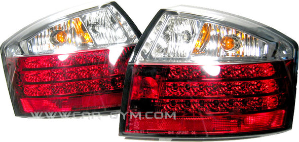 Audi A4 B6 2002-2005 Red & Clear LED Taillight