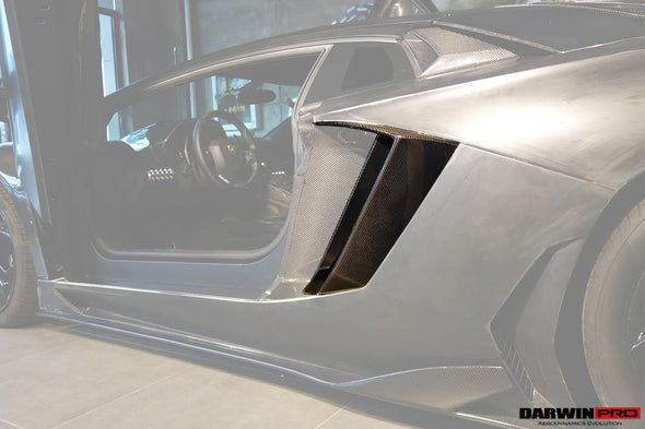 Darwinpro 2011-2016 Lamborghini Aventador LP700 Coupe BKSS Style Carbon Fiber Quarter Panel Fender Vents
