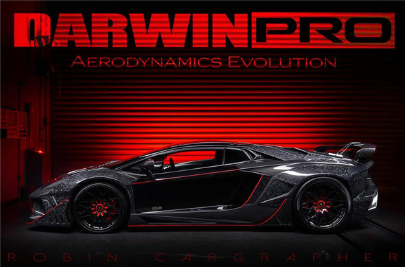 Darwinpro 2013-2016 Lamborghini Aventador LP700 Roadster SV-BKSSII Style Engine Hood And Wing