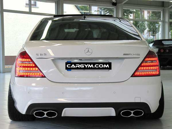 Mercedes-Benz W221 S-Class S65 Style Quad Exhaust Tips