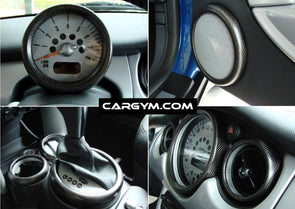 Mini Cooper dry carbon interior dash kits(9 pcs)