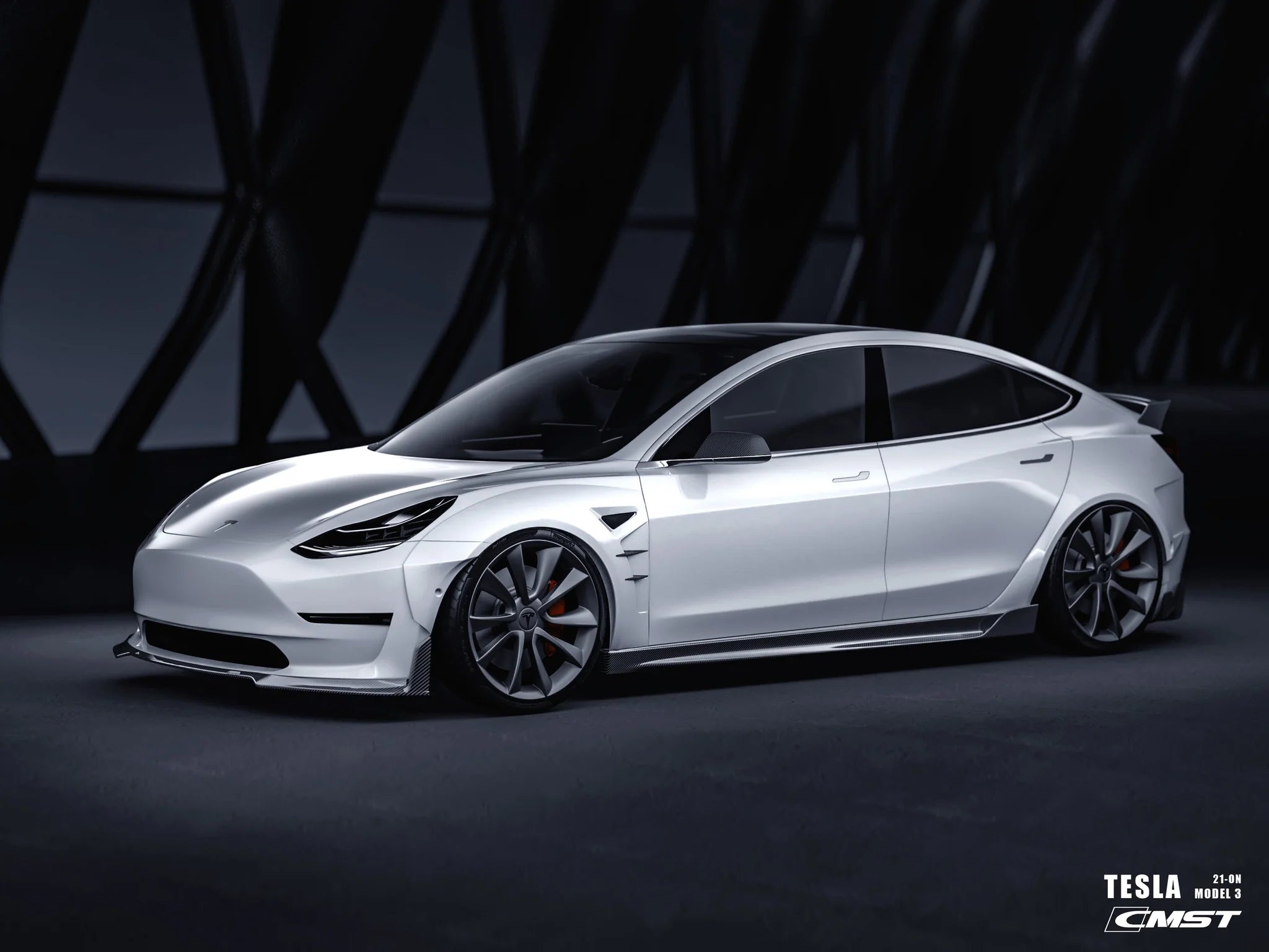 CMST Tesla Model 3 Carbon Fiber Full Body Kit Style F – CarGym