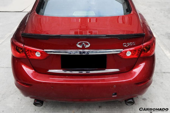Carbonado 2014-2017 Infiniti Q50 Sedan RW Style Trunk Spoiler