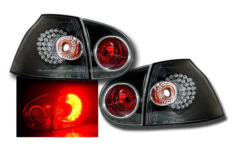Golf R32 Rear Lights VW GOLF V R32 MK5 GTI Black Housing LED Tail Lights for 2006-08 – CarGym