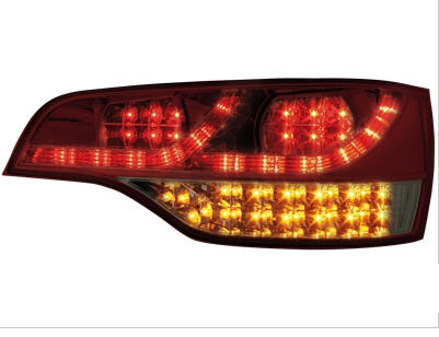 Audi Q7 2005-2009 Red & Smoked Facelift Style LED Taillight