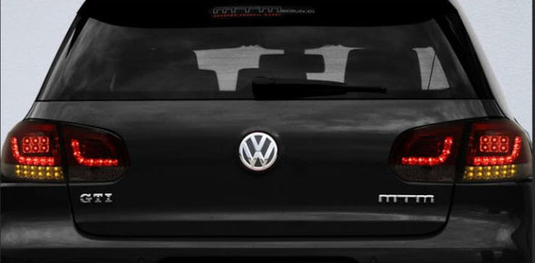 VW GOLF VI MK6 2009+ R Style Red & Smoked LED Taillight