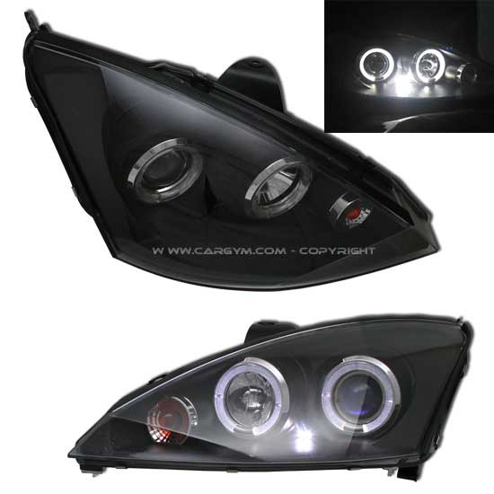 FORD Black Housing Projector Headlight for Focus 2000-2004