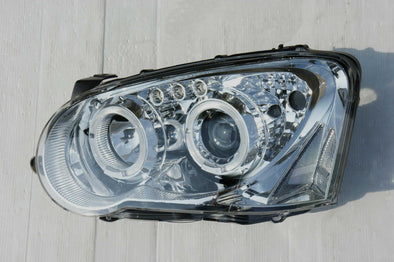 SUBARU IMPREZA WRX 03-05 LED Angel Eyes Chrome Housing Headlight