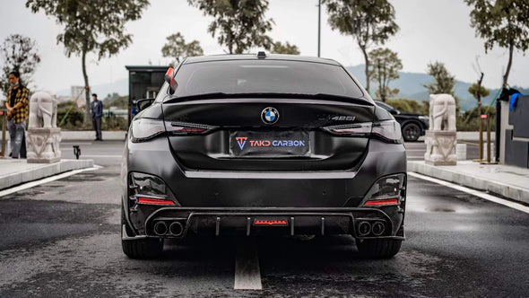 TAKD Carbon Fiber Rear Diffuser & Rear Canards for BMW 4 Series G26 Gr ...