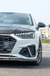 TAKD CARBONDry Carbon Fiber Front Lip Splitter For Audi S4 & A4 S-Line B9.5 2020+