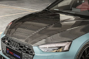 TAKD CARBON Dry Carbon Fiber Double-sided Hood Bonnet For Audi RS5 & S5 & A5 S-Line & A5 B9 B9.5 2017+