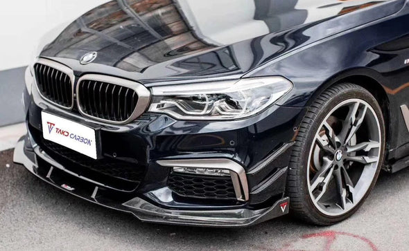 TAKD CARBON Dry Carbon Fiber Front Lip for BMW 5 Series G30 2017-2020 Pre-facelift
