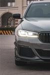 TAKD CARBON Dry Carbon Fiber Front Bumper Upper Valences for BMW 5 Series G30 2021+ON Facelift