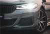 TAKD CARBON Dry Carbon Fiber Front Bumper Canards for BMW 5 Series G30 2021+Facelift