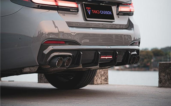 TAKD Carbon Dry Carbon Fiber Rear Diffuser for BMW 5 Series G30 2021+ON Facelift
