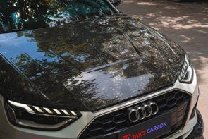 TAKD CARBON Carbon Fiber Hood Bonnet Ver.1 for Audi A4 & S4 2017+ B9 B9.5