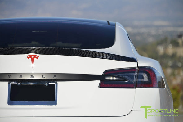 T-Sportline Tesla Model S Carbon Fiber Trunk Wing Spoiler