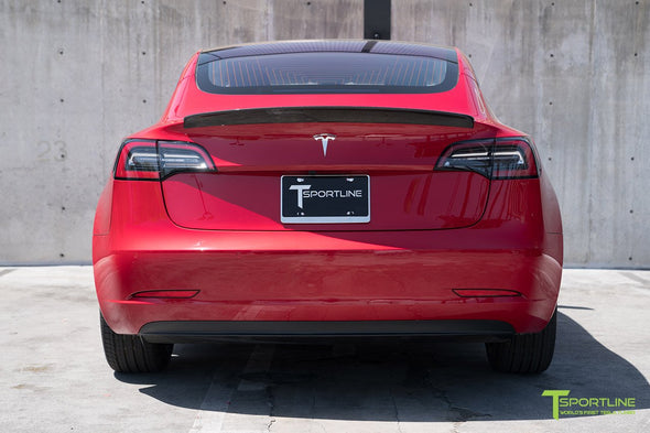T-Sportline Tesla Model 3 Carbon Fiber Sport Trunk Wing Spoiler
