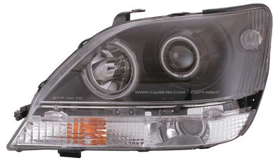 Lexus RX300 98-03 CCFL Angel Eyes Black Projector Headlight