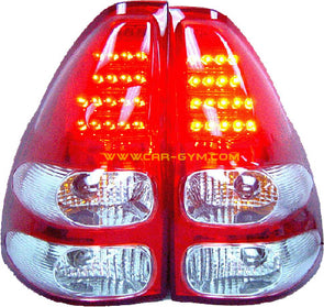 Toyota 2003-2007 Landcruiser FJ120 Red & Clear LED Taillight