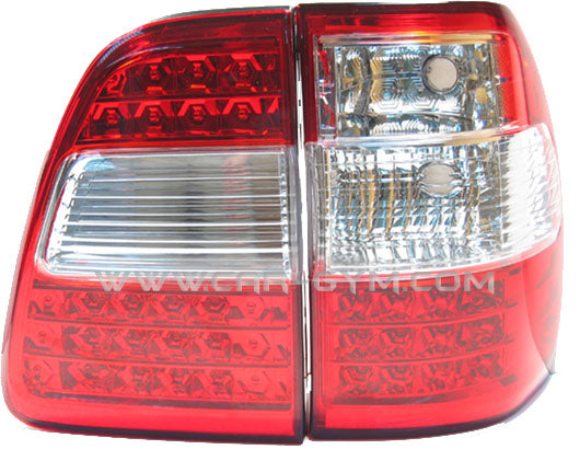 Toyota 1998-2004 LandCruiser FJ100 Red & Clear LED Taillight