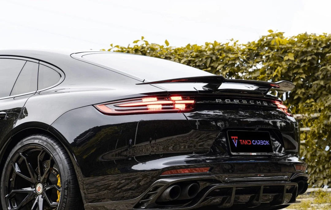 TAKD CARBON Carbon Fiber Rear Spoiler Wing for Porsche Panamera 4 & 4S ...