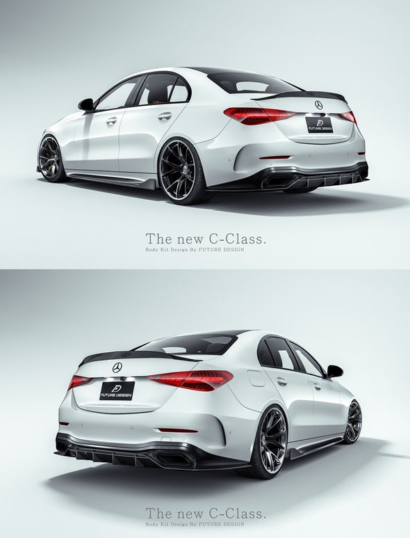 Future Design Carbon Fiber Rear Diffuser V.1 for Mercedes-Benz C-Class W206 AMG 2021+