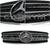 Mercedes-Benz 03-07 W211 E-Class Black & Chrome Front Grill Set