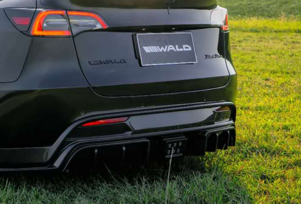 Wald SpaceX Carbon Fiber Rear Diffuser w/LED for Tesla Model Y
