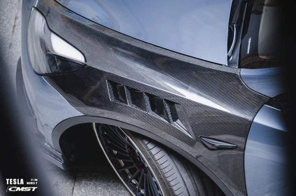 CMST Tesla Model Y Carbon Fiber Front Fenders w/ Vents