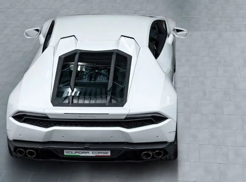 Capristo Glass Engine Bonnet in Carbon for Lamborghini Huracan Coupe
