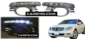 Mercedes Benz W204 LED Daytime Running Light W/ Chrome Ring