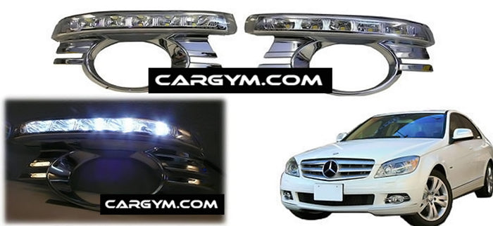 Mercedes Benz W204 LED Daytime Light W/ Chrome Ring – CarGym