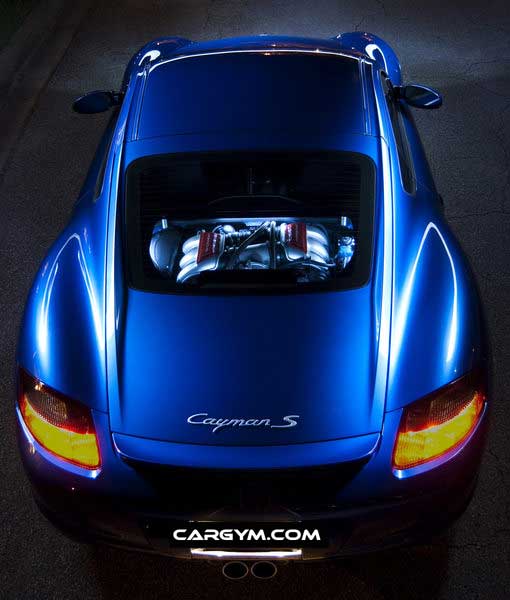 Porsche 987 Cayman Transparent Engine Cover – CarGym