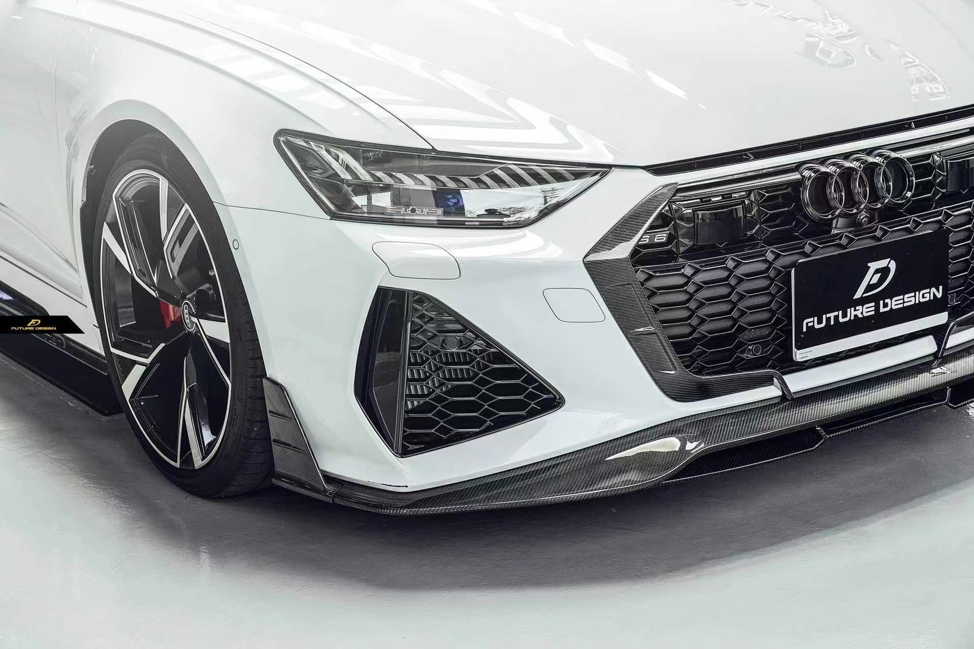 dedikation leder sweater Future Design Blaze Carbon Fiber Front Grill Side Overlay for Audi RS6 –  CarGym