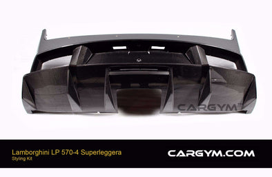 LP570 Style Rear Bumper & Carbon Fiber Rear Diffuser