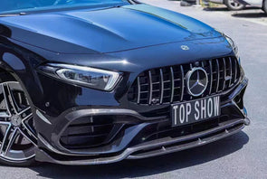TAKD Carbon Fiber Front Lip Splitter for Mercedes Benz A45 Hatchback W177 2019+
