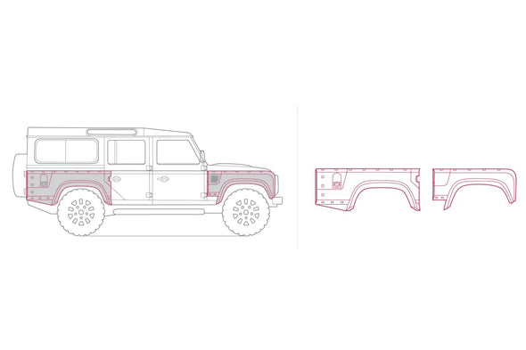 Kahn Design Land Rover Defender 110 Wide Track Arch Kit